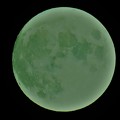 写真: 緑の月