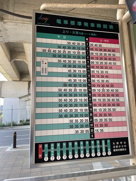 内宿駅12　～時刻表～