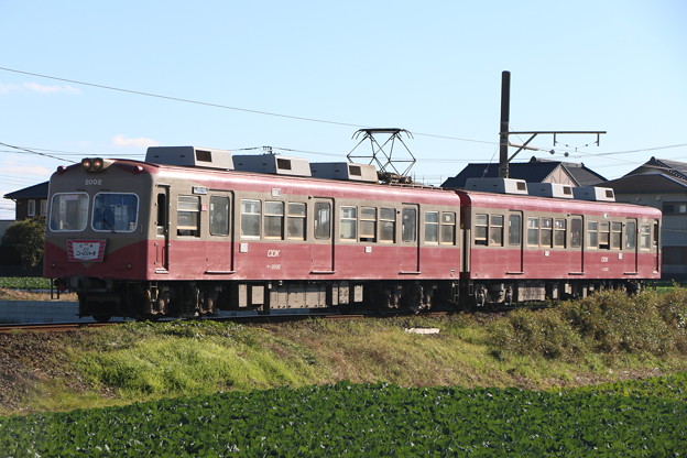 写真: 銚子電鉄2000形　デハ2002+クハ2502