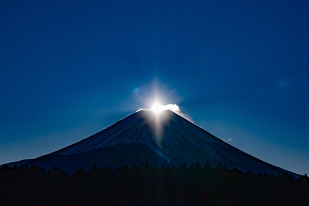 写真: 2022年のダイヤモンド富士