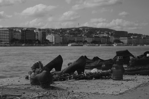 Shoes on the Danube embankment