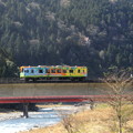 Photos: 色彩豊かな樽見鉄道の電車走行風景