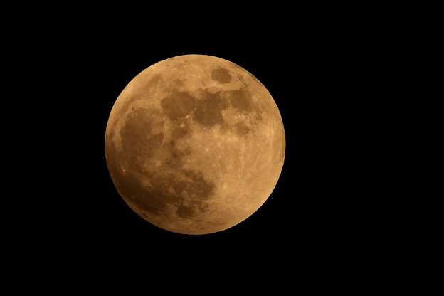 Photos: 皆既月食前の満月