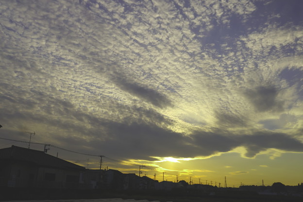 写真: 夕方の雲