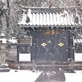 初雪の多福寺の山門