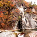 吹割の滝の秋３