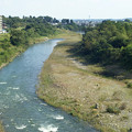 増水気味の多摩川 下流方面