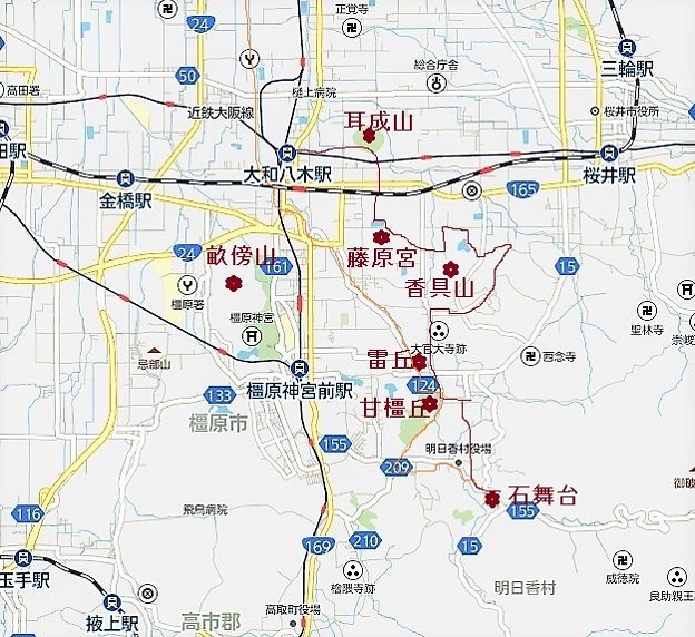 往路及び復路八木駅付近まで・地図 (2)