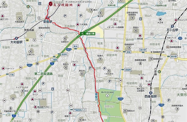 写真: 地図3・深北緑地〜萱島駅