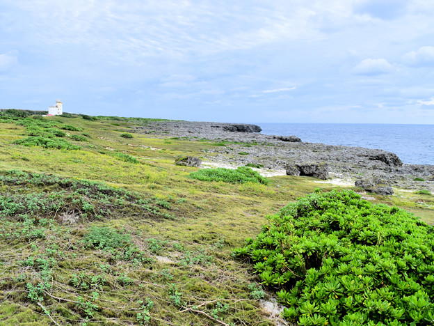 写真: 波照間島最南端・高那崎の海