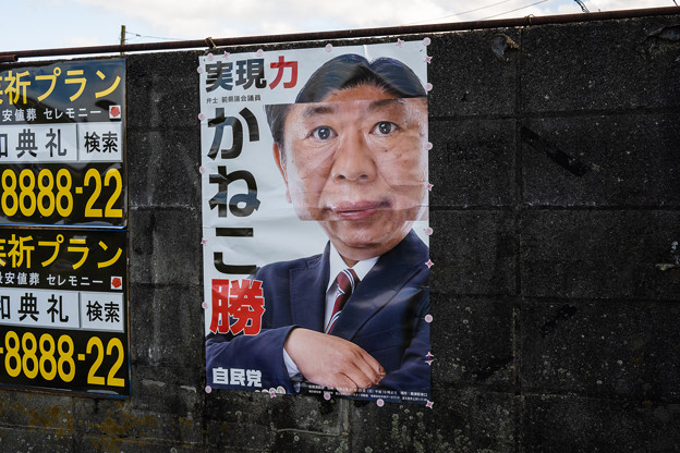 写真: 怪しい選挙ポスター＠ふじみ野