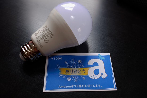 2021.03.08　机　LiJun LEDスマート電球　添付品