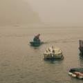 写真: 霧の芦ノ湖