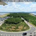写真: 富津岬の突端から振り返る