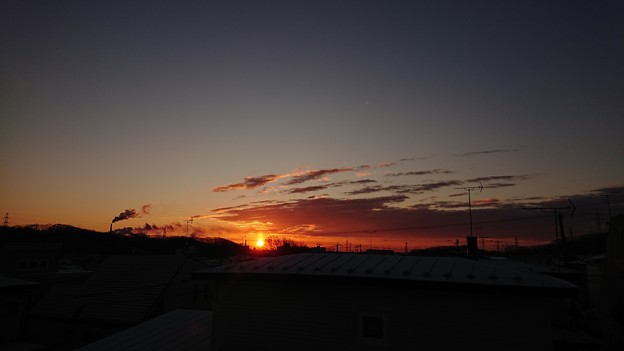 写真: １２月１２日(月)の朝陽