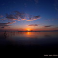 写真: 湖西の夜明け（魚眼バージョン）