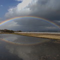 Photos: 虹をくぐる湖西線