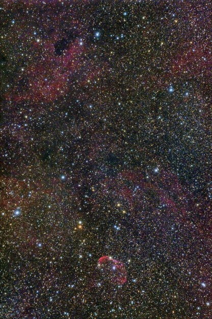 写真: ケンコーミラー望遠レンズ500mmF6.3DXによる三日月星雲