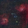 写真: ぎょしゃ座の散光星雲IC405,IC410
