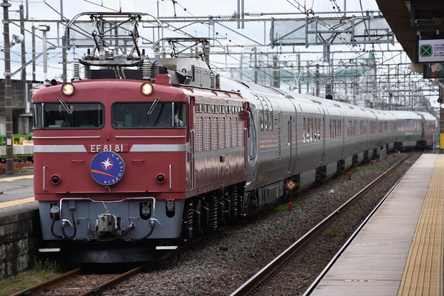 Photos: EF81 81牽引E26系カシオペア紀行号雀宮入線