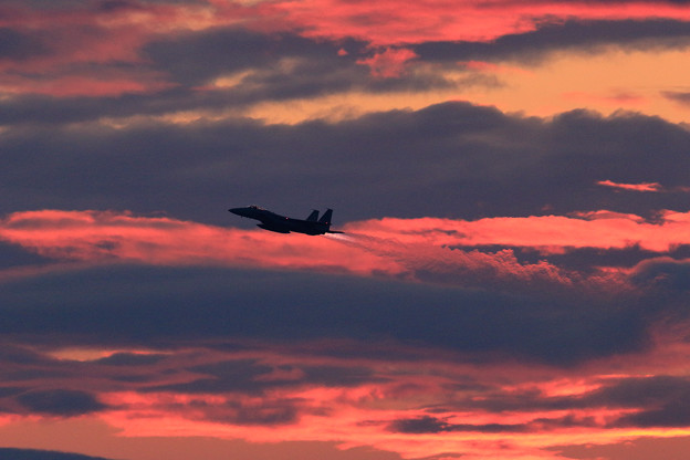 写真: F-15J 茜色の空に (3)