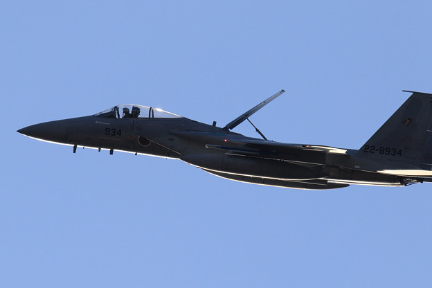 写真: F-15J 8934 201sq Overhead approach