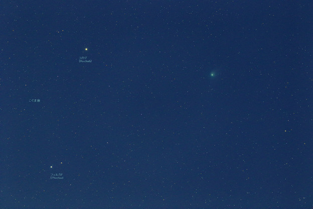こぐま座に近づくZTF彗星(C/2022 E3)