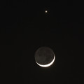Photos: 3月24日の三日月と金星