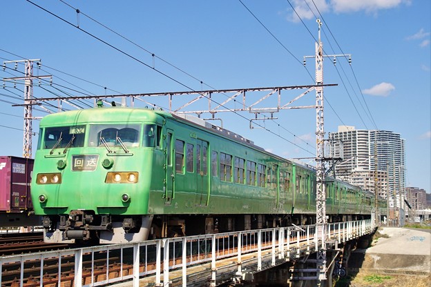 写真: 117系（京都車）廃車回送