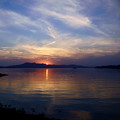 写真: 室津半島に陽は沈む