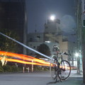 写真: _DSC1598　自転車、長時間露光...３