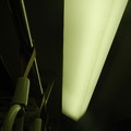Kintetsu commuter train typical ceiling lights