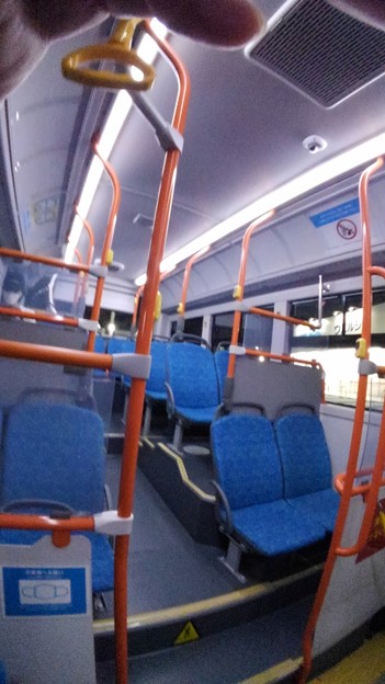 写真: [Electric bus] Heiwa Kotsu, Chiba (built by BYD) rear seats