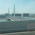 清砂大橋と　東西線 (東京) 荒川中川橋梁