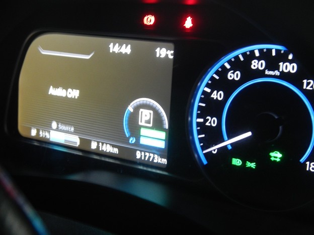 Nissan Leaf 2019 model speedometer 1