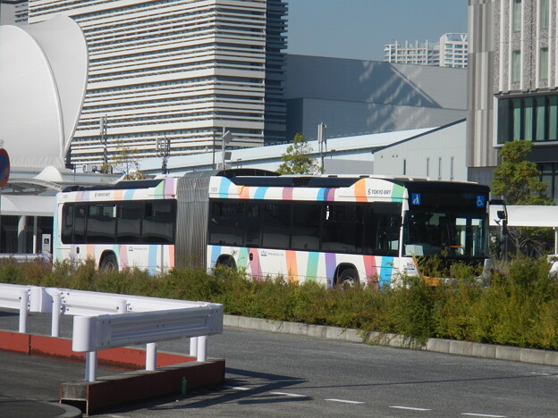写真: Tokyo BRT (articulated Isuzu Erga Duo diesel hybrid)