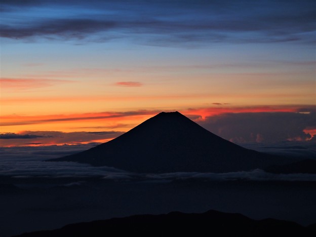 写真: 日本で二番目に高い所からの富士山