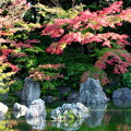 写真: 湖面上の紅葉1