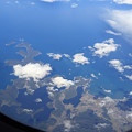 写真: 空から見た三方五湖