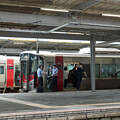 通勤時間帯の広島駅