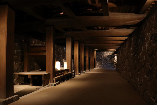 写真: 熊本城闇り通路