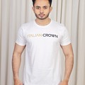 White Italiancrown Printed Cotton T-shirt