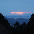 富幕山今朝の日の出は曇