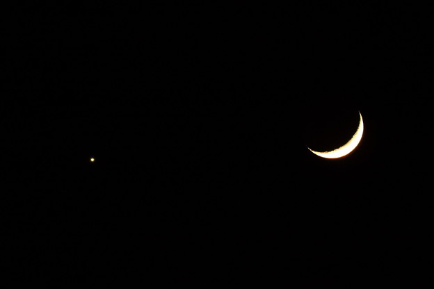 月と多分金星