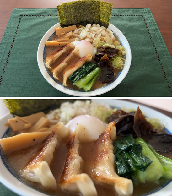 北海道 藤原製麺 煮干しラーメン3 +浜松餃子