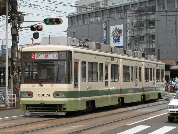 #9056 広島電鉄3807F 2003-8-27