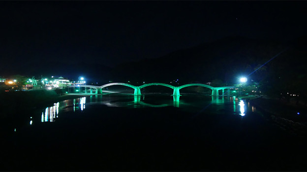 錦帯橋ライトアップ (33)