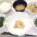 写真: ９月１４日夕食(鶏のマスタード焼き) #病院食