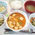 写真: １０月１６日昼食(海老と豆腐のチリソース) #病院食