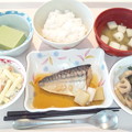 写真: １０月１７日昼食(鯖の煮付け) #病院食